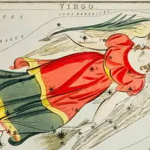 Grabado de Virgo, Urania's Mirror, 1824