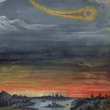 Ilustración de cometa, Kometenbuch, 1587