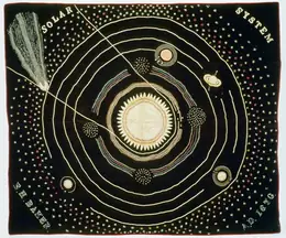 Colcha del sistema solar, Ellen Harding Baker, 1876