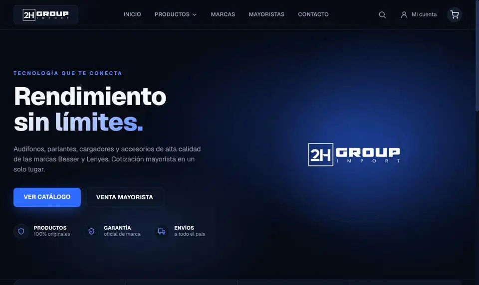 Plataforma mayorista 2HGroup Import