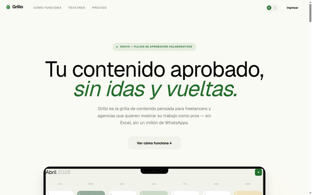 Grillo, SaaS de aprobación de contenido