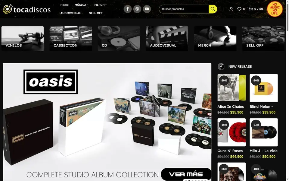 Tienda de música Tocadiscos.cl